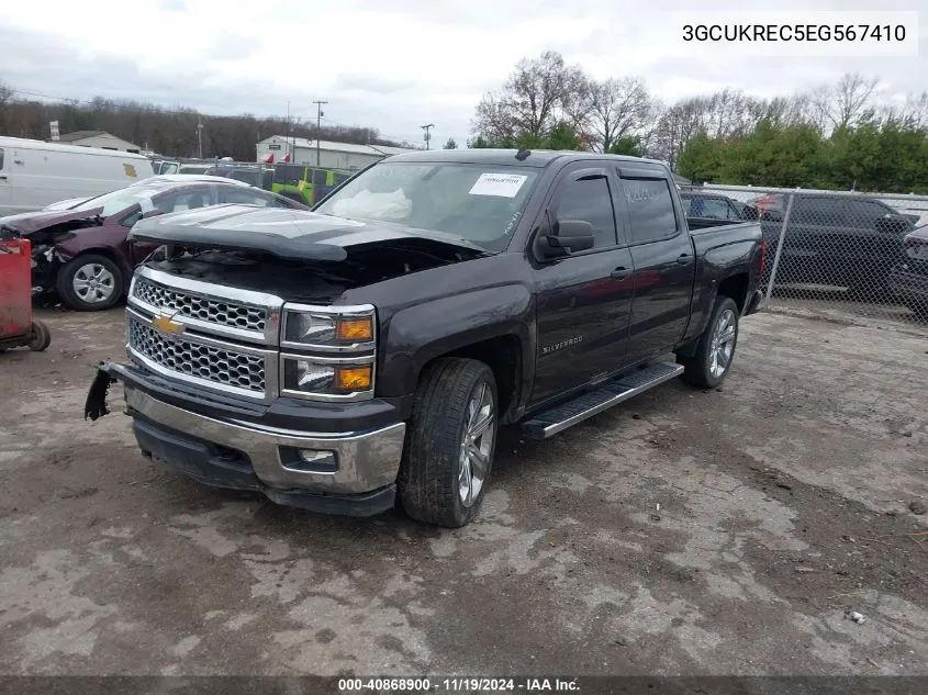 3GCUKREC5EG567410 2014 Chevrolet Silverado 1500 1Lt