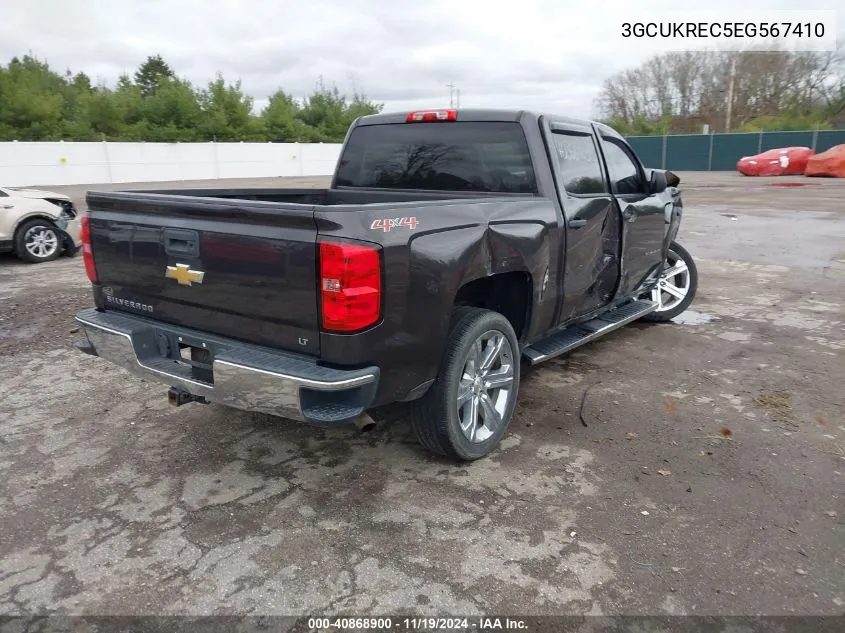 3GCUKREC5EG567410 2014 Chevrolet Silverado 1500 1Lt