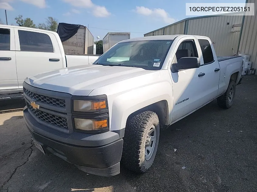 2014 Chevrolet Silverado 1500 Work Truck 1Wt VIN: 1GCRCPEC7EZ205151 Lot: 40870132