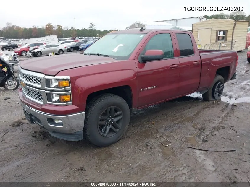 1GCRCREC0EZ403209 2014 Chevrolet Silverado 1500 1Lt