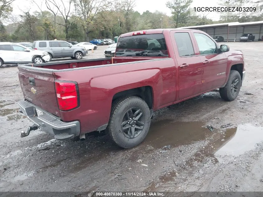 1GCRCREC0EZ403209 2014 Chevrolet Silverado 1500 1Lt