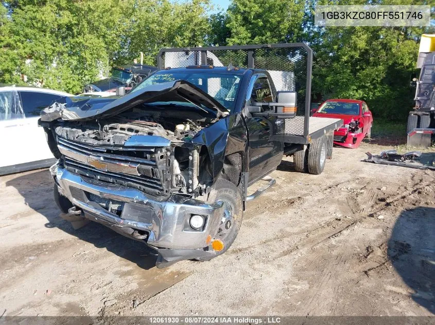 2015 Chevrolet Silverado 3500Hd VIN: 1GB3KZC80FF551746 Lot: 12061930