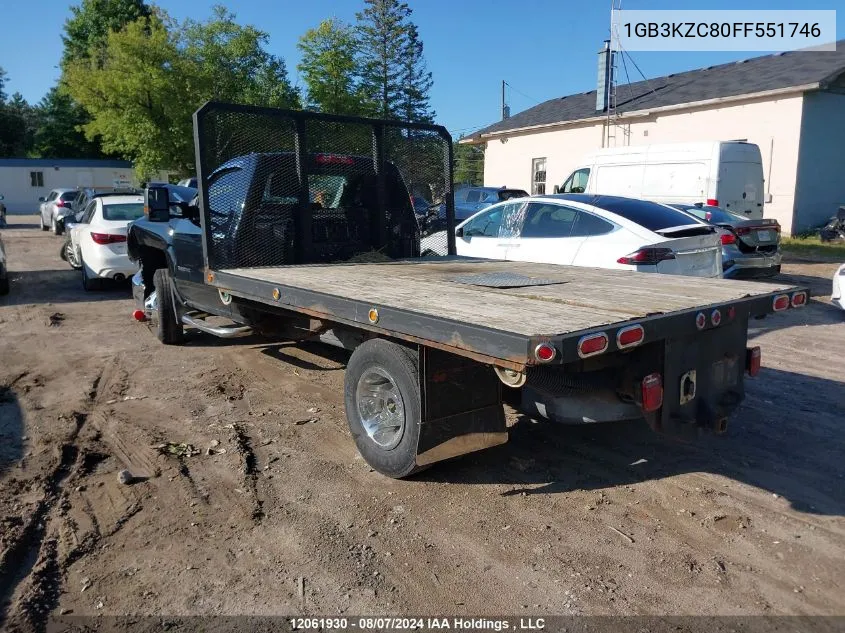 2015 Chevrolet Silverado 3500Hd VIN: 1GB3KZC80FF551746 Lot: 12061930