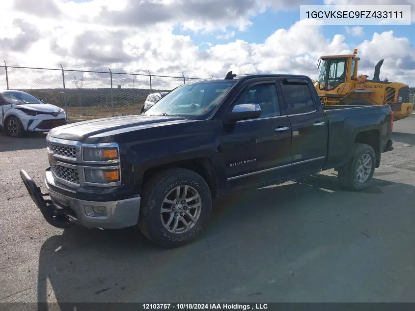 2015 Chevrolet Silverado K1500 Ltz VIN: 1GCVKSEC9FZ433111 Lot: 12103757