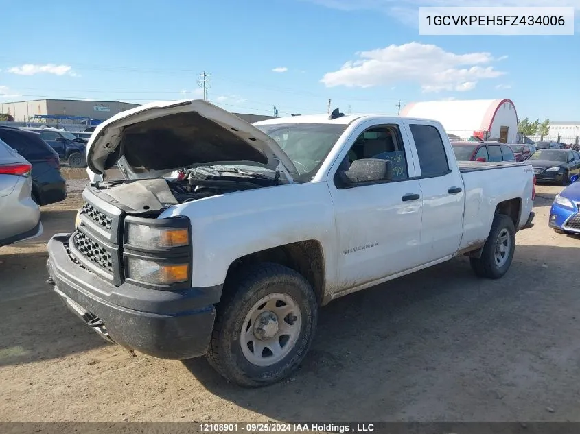 2015 Chevrolet Silverado 1500 VIN: 1GCVKPEH5FZ434006 Lot: 12108901