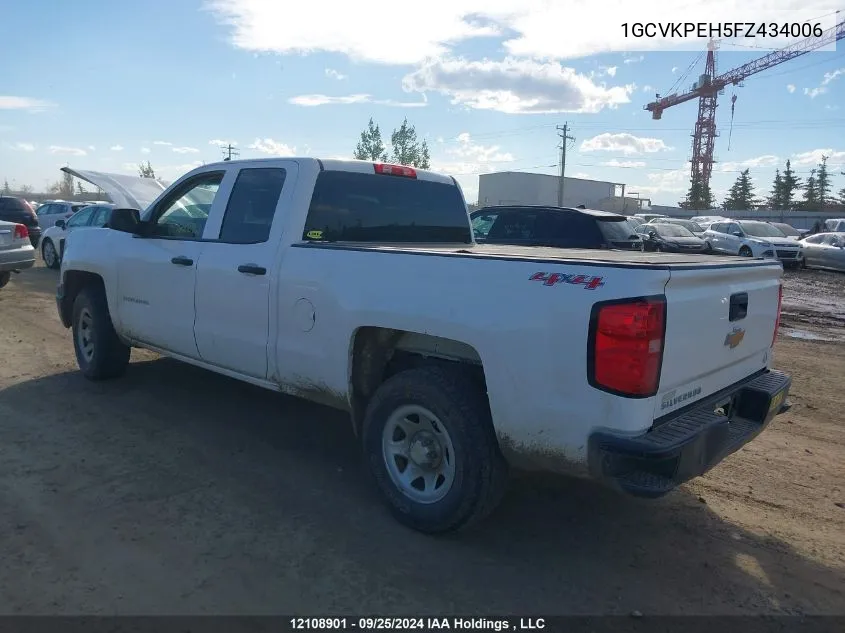 2015 Chevrolet Silverado 1500 VIN: 1GCVKPEH5FZ434006 Lot: 12108901