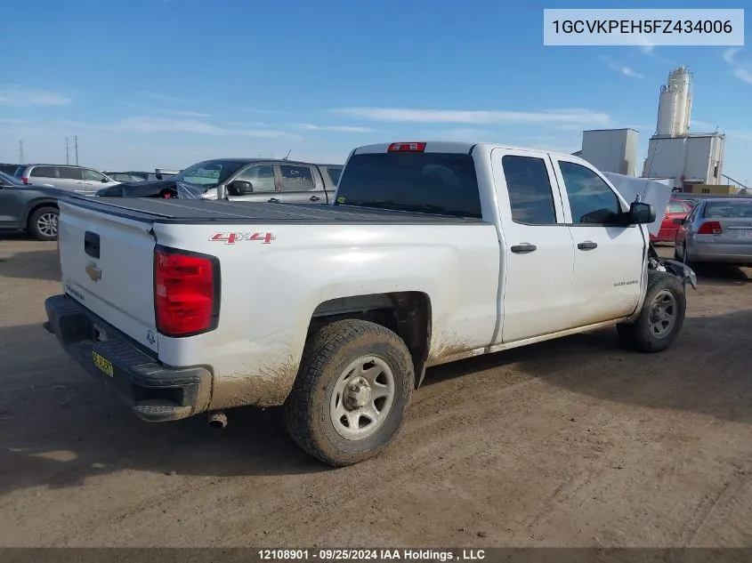 2015 Chevrolet Silverado 1500 VIN: 1GCVKPEH5FZ434006 Lot: 12108901