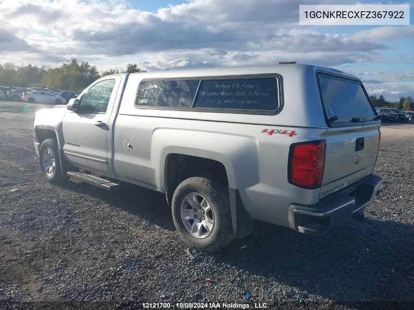 2015 Chevrolet Silverado 1500 VIN: 1GCNKRECXFZ367922 Lot: 12121700