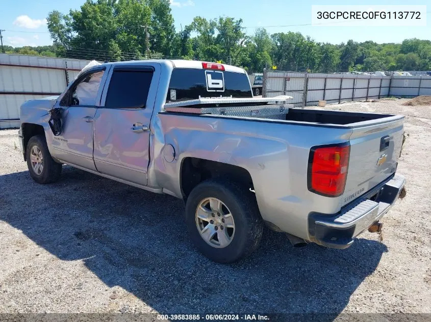 2015 Chevrolet Silverado 1500 1Lt VIN: 3GCPCREC0FG113772 Lot: 39583885