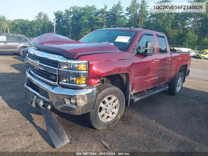 2015 Chevrolet Silverado 2500Hd Lt VIN: 1GC2KVEG6FZ140029 Lot: 39673924