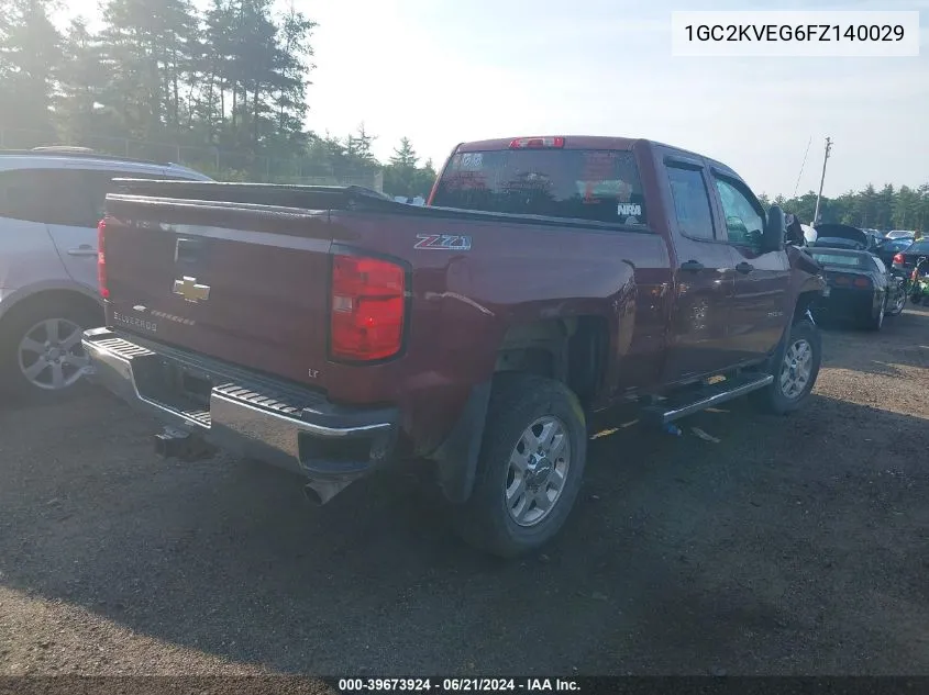 2015 Chevrolet Silverado 2500Hd Lt VIN: 1GC2KVEG6FZ140029 Lot: 39673924