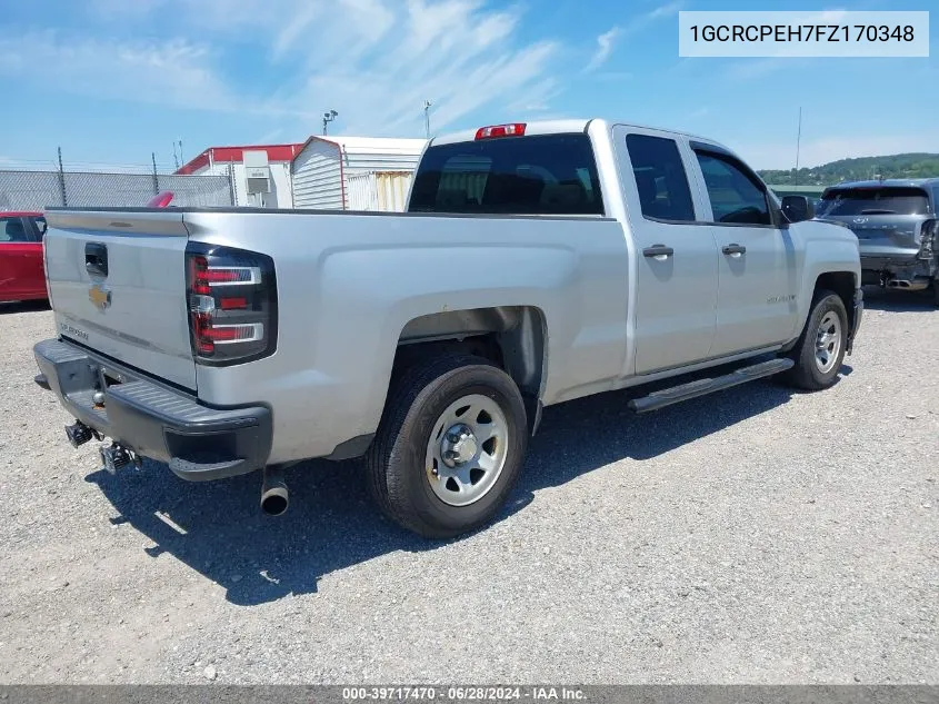 2015 Chevrolet Silverado 1500 Wt VIN: 1GCRCPEH7FZ170348 Lot: 39717470