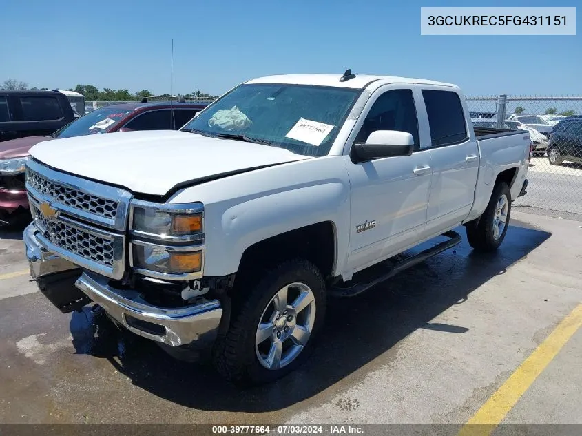 2015 Chevrolet Silverado 1500 1Lt VIN: 3GCUKREC5FG431151 Lot: 39777664