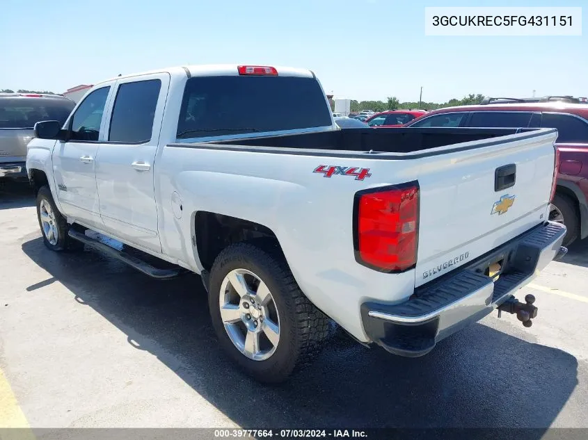 3GCUKREC5FG431151 2015 Chevrolet Silverado 1500 1Lt