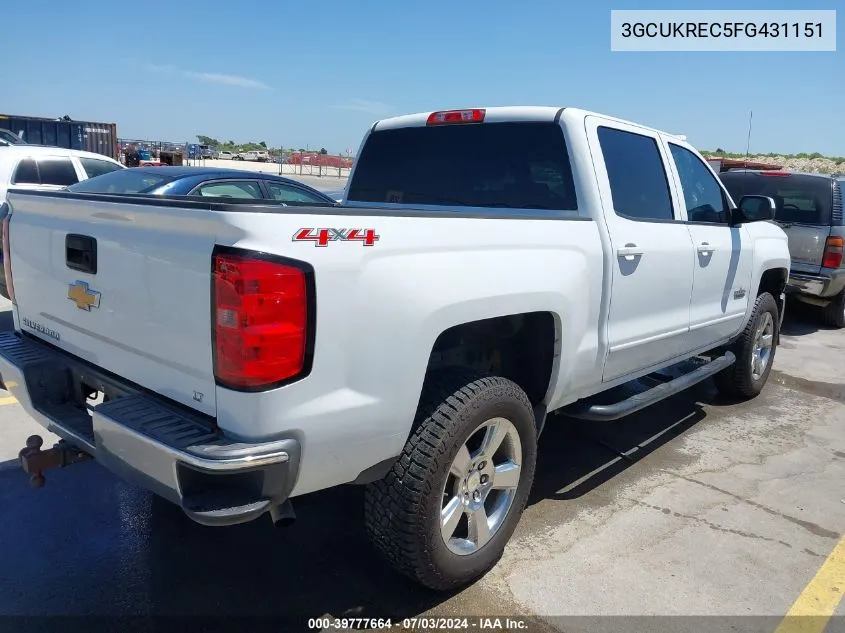 3GCUKREC5FG431151 2015 Chevrolet Silverado 1500 1Lt