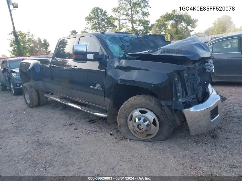 2015 Chevrolet Silverado 3500Hd Ltz VIN: 1GC4K0E85FF520078 Lot: 39820003