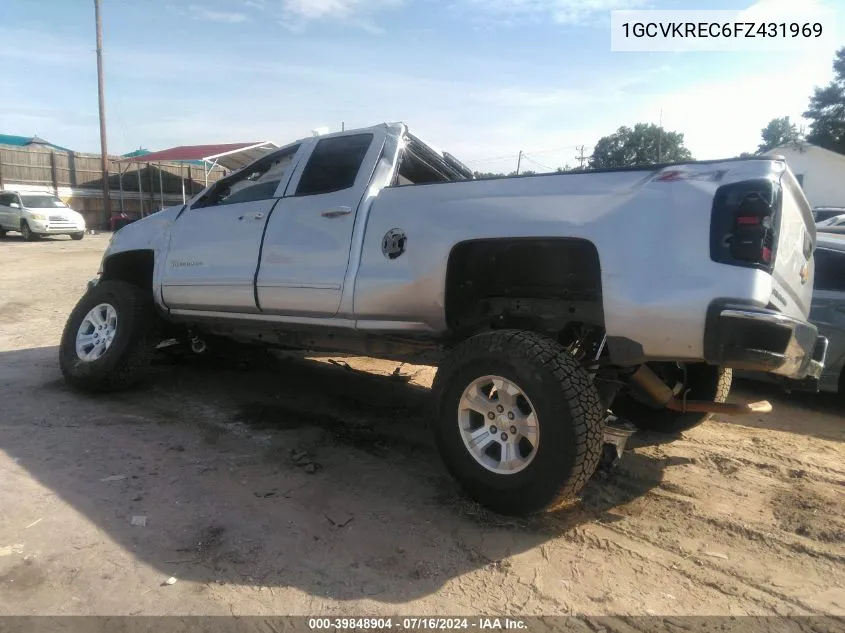 2015 Chevrolet Silverado 1500 2Lt VIN: 1GCVKREC6FZ431969 Lot: 39848904