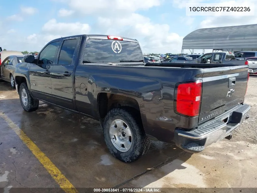 2015 Chevrolet Silverado 1500 1Lt VIN: 1GCRCREC7FZ402236 Lot: 39853841