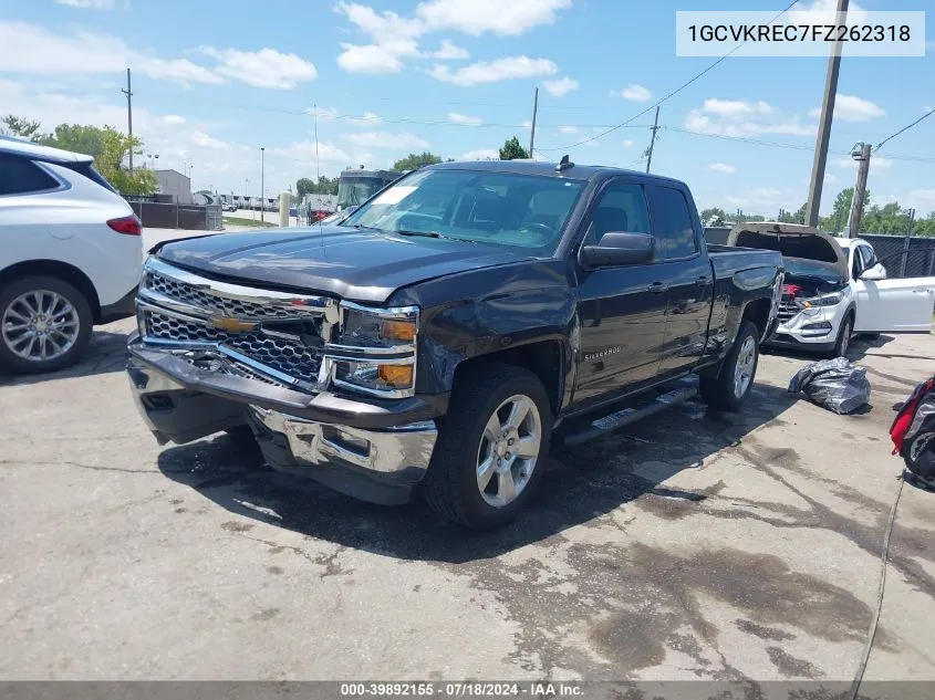 2015 Chevrolet Silverado 1500 1Lt VIN: 1GCVKREC7FZ262318 Lot: 39892155