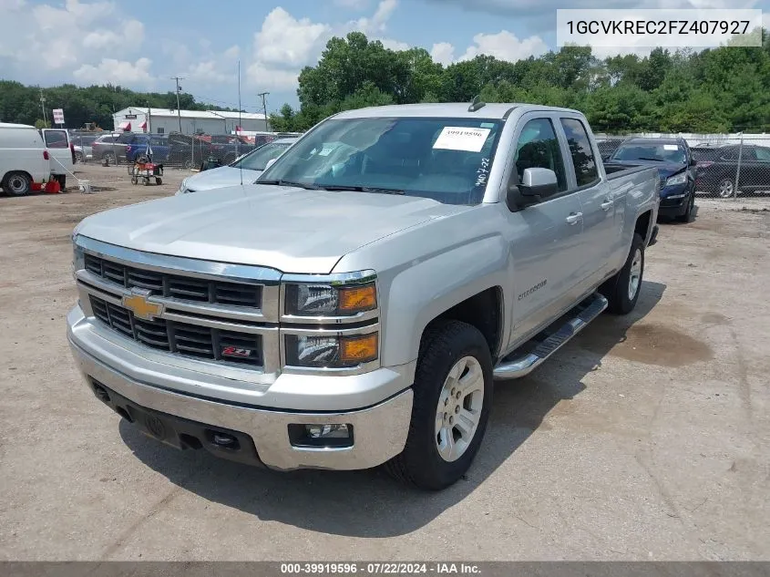 2015 Chevrolet Silverado 1500 2Lt VIN: 1GCVKREC2FZ407927 Lot: 39919596