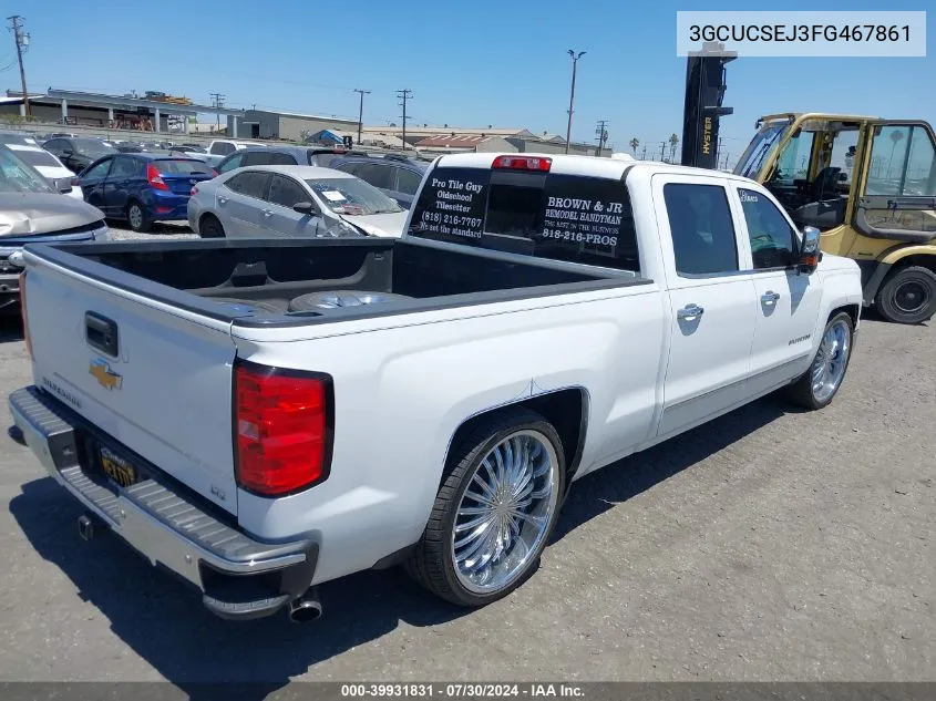 3GCUCSEJ3FG467861 2015 Chevrolet Silverado C1500 Ltz