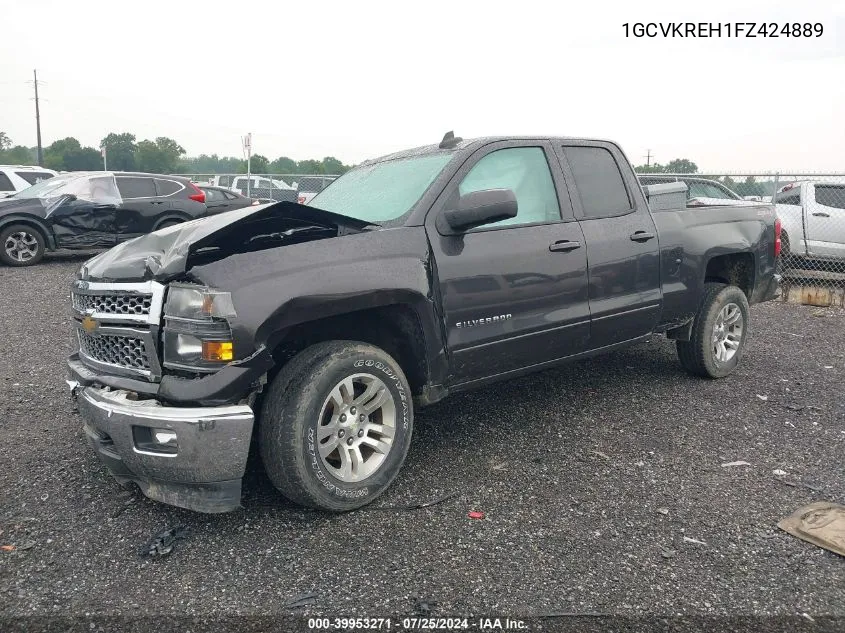 2015 Chevrolet Silverado 1500 1Lt VIN: 1GCVKREH1FZ424889 Lot: 39953271