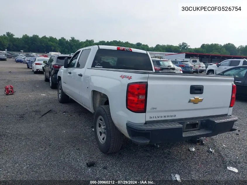 2015 Chevrolet Silverado 1500 Wt VIN: 3GCUKPEC0FG526754 Lot: 39960212