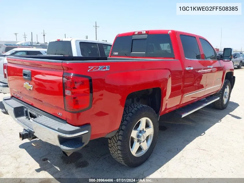 2015 Chevrolet Silverado 2500Hd Ltz VIN: 1GC1KWEG2FF508385 Lot: 39964486