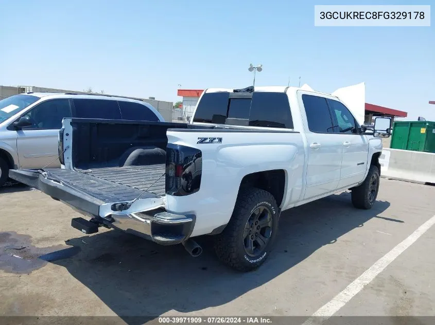 2015 Chevrolet Silverado 1500 2Lt VIN: 3GCUKREC8FG329178 Lot: 39971909