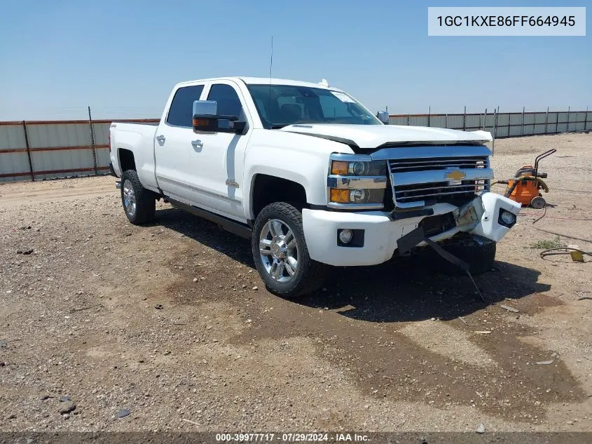 2015 Chevrolet Silverado K2500 High Country VIN: 1GC1KXE86FF664945 Lot: 39977717