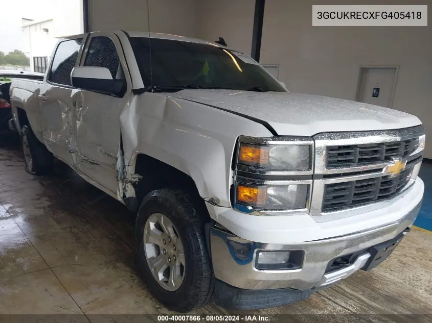 2015 Chevrolet Silverado 1500 2Lt VIN: 3GCUKRECXFG405418 Lot: 40007866