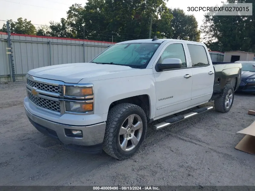 2015 Chevrolet Silverado 1500 1Lt VIN: 3GCPCRECXFG270015 Lot: 40009490