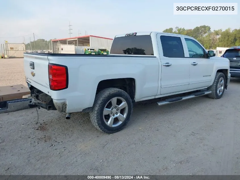 2015 Chevrolet Silverado 1500 1Lt VIN: 3GCPCRECXFG270015 Lot: 40009490