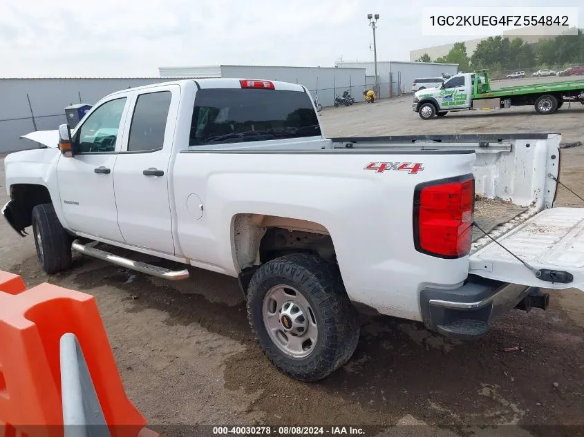 2015 Chevrolet Silverado 2500Hd Wt VIN: 1GC2KUEG4FZ554842 Lot: 40030278