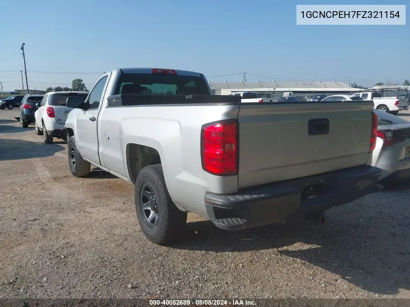 2015 Chevrolet Silverado 1500 Wt VIN: 1GCNCPEH7FZ321154 Lot: 40052689