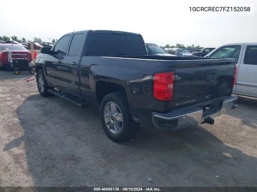 1GCRCREC7FZ152058 2015 Chevrolet Silverado 1500 1Lt