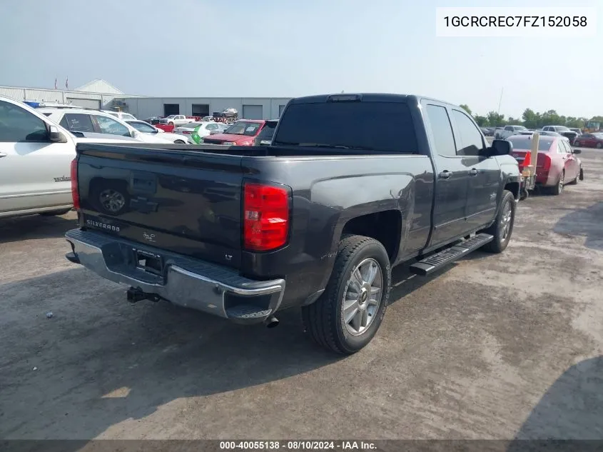 1GCRCREC7FZ152058 2015 Chevrolet Silverado 1500 1Lt