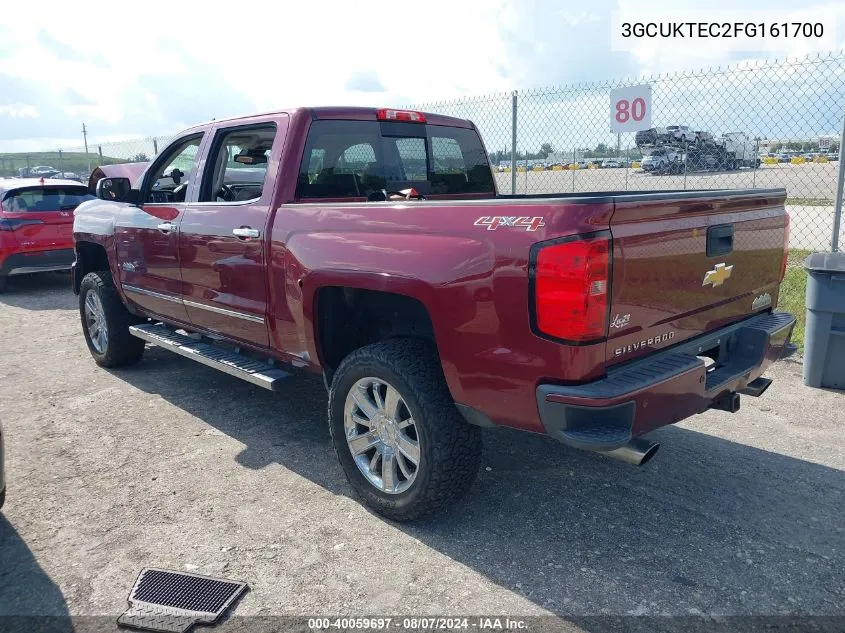 2015 Chevrolet Silverado 1500 High Country VIN: 3GCUKTEC2FG161700 Lot: 40059697