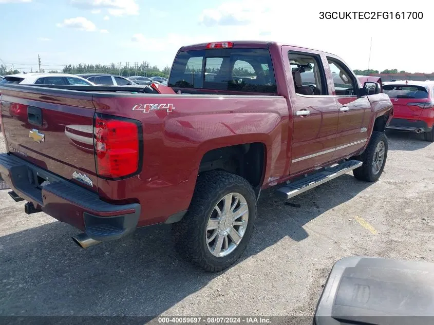 2015 Chevrolet Silverado 1500 High Country VIN: 3GCUKTEC2FG161700 Lot: 40059697