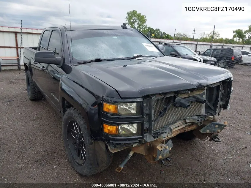 2015 Chevrolet Silverado 1500 1Lt/Lt VIN: 1GCVKREC8FZ170490 Lot: 40066081