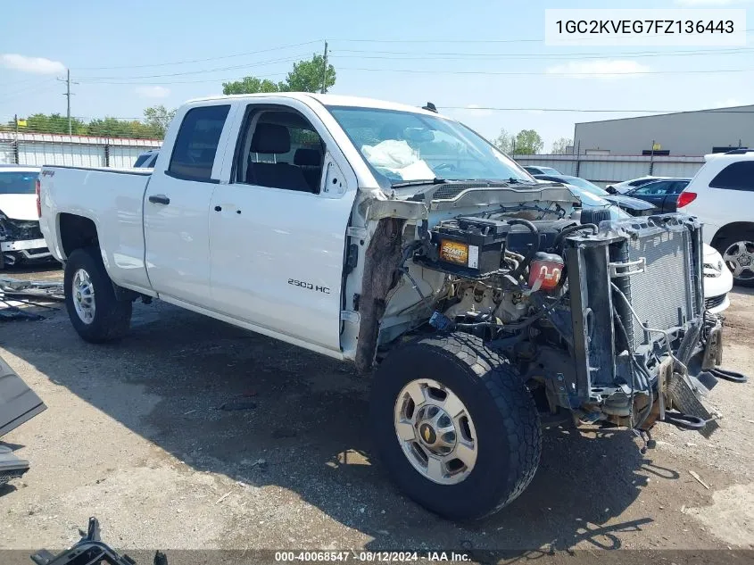 2015 Chevrolet Silverado 2500Hd Lt VIN: 1GC2KVEG7FZ136443 Lot: 40068547