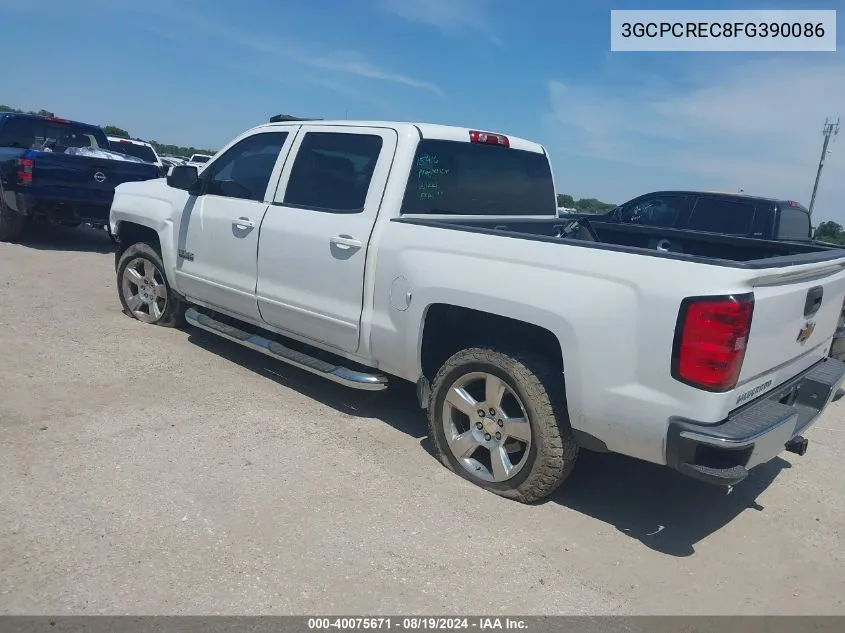 2015 Chevrolet Silverado 1500 1Lt VIN: 3GCPCREC8FG390086 Lot: 40075671