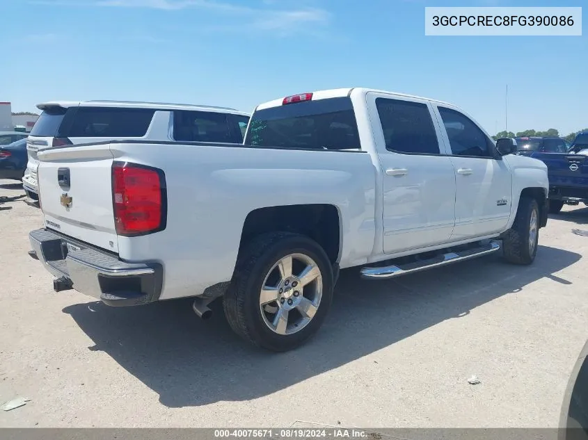 2015 Chevrolet Silverado 1500 1Lt VIN: 3GCPCREC8FG390086 Lot: 40075671