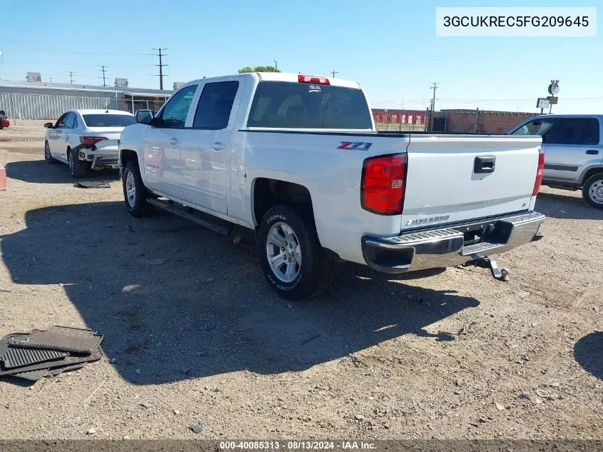 2015 Chevrolet Silverado 1500 2Lt VIN: 3GCUKREC5FG209645 Lot: 40085313