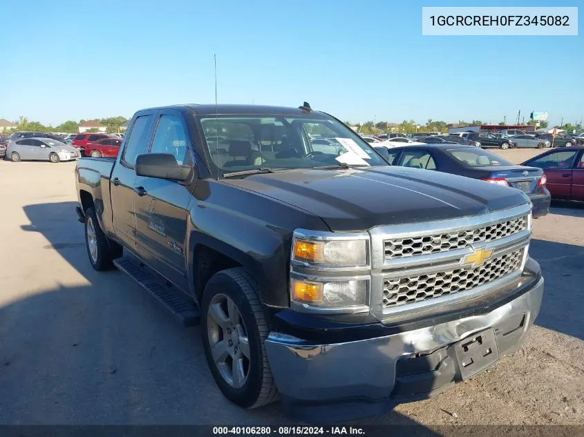 2015 Chevrolet Silverado 1500 1Lt VIN: 1GCRCREH0FZ345082 Lot: 40106280