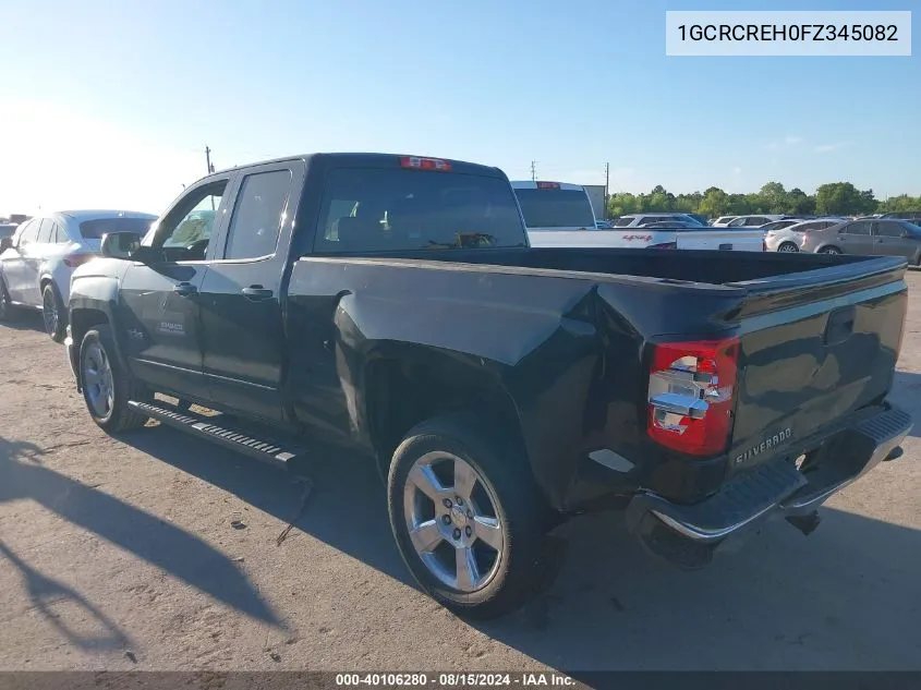 1GCRCREH0FZ345082 2015 Chevrolet Silverado 1500 1Lt