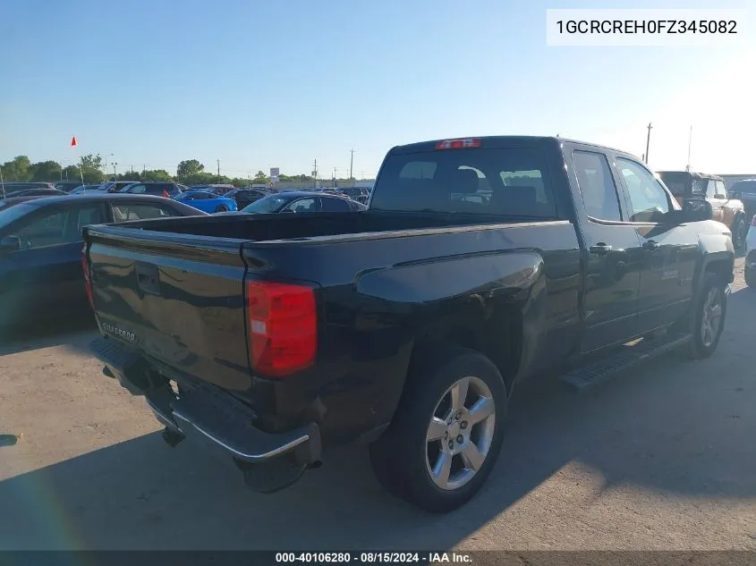 1GCRCREH0FZ345082 2015 Chevrolet Silverado 1500 1Lt