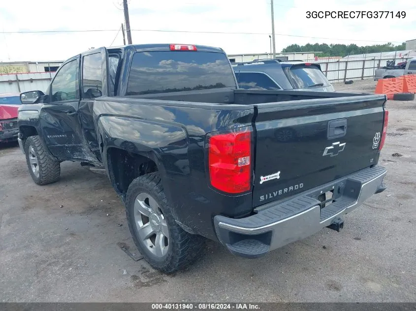 2015 Chevrolet Silverado 1500 1Lt VIN: 3GCPCREC7FG377149 Lot: 40131940