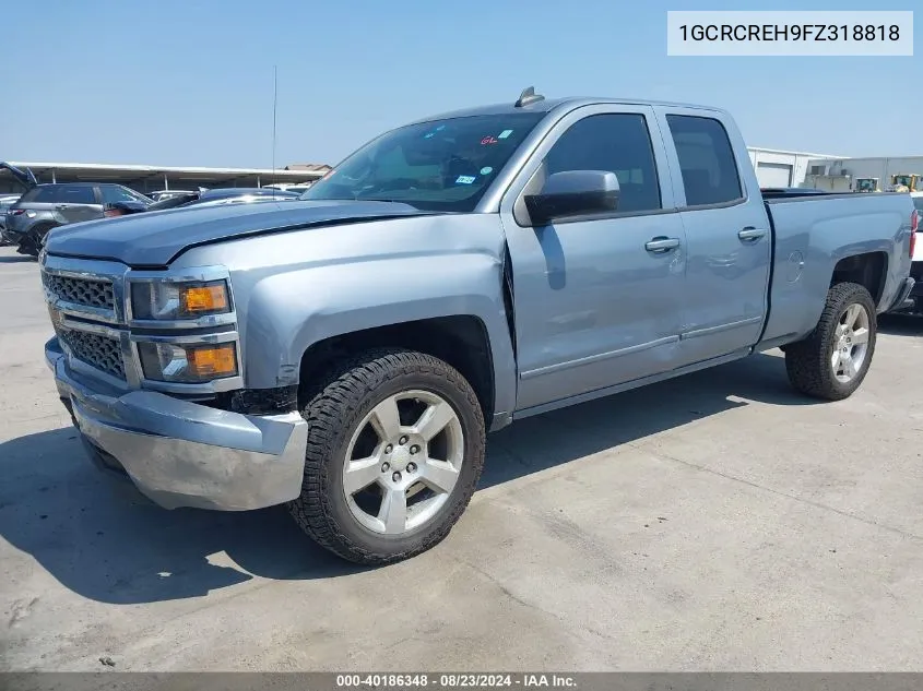 2015 Chevrolet Silverado 1500 1Lt VIN: 1GCRCREH9FZ318818 Lot: 40186348