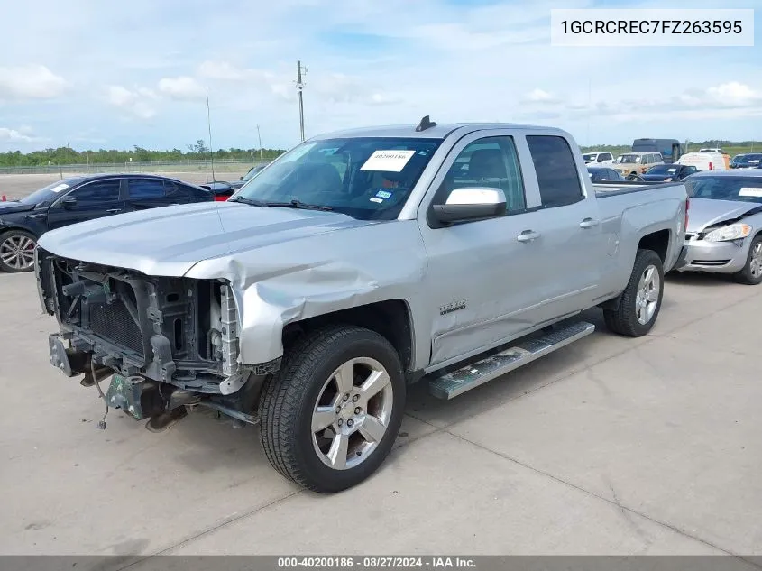 2015 Chevrolet Silverado 1500 1Lt VIN: 1GCRCREC7FZ263595 Lot: 40200186